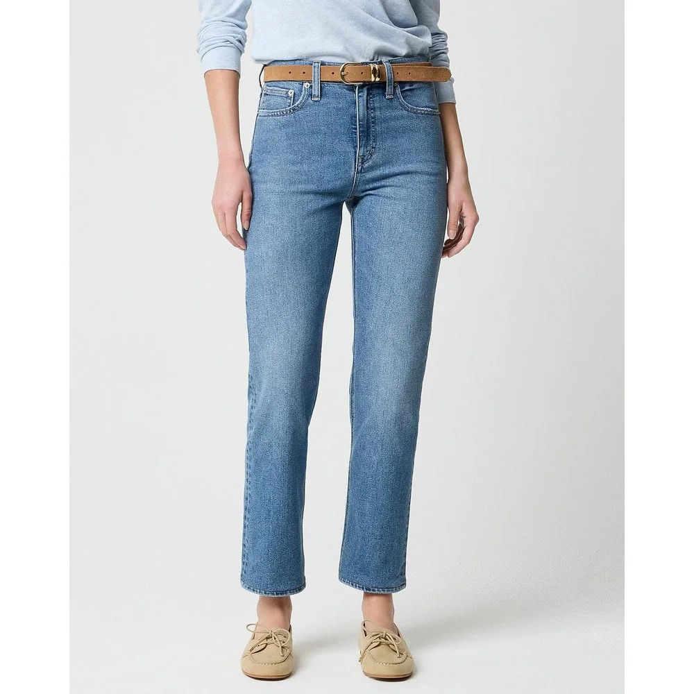 J.Crew Mid-Rise 90s Classic Straight Jeans Womens 31 Blue Pheasant Wash Retro - Picture 11 of 13